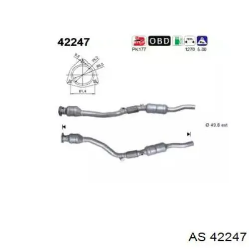 Silenciador, parte dianteira VAG 4B0254501HX preço, a partir de 434,46 USD
