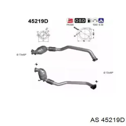 Compre 45219D AS/Auto Storm Convertidor - catalisador