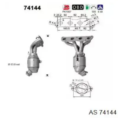 BM91827H BM Catalysts Tubo coletor de escape