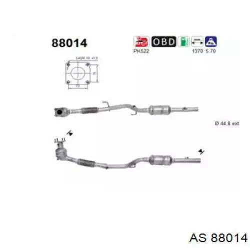 Compre 88014 AS/Auto Storm Silenciador, parte dianteira