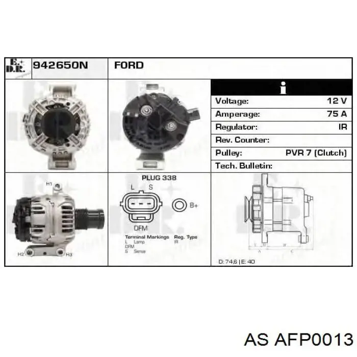 Compre AFP0013 AS/Auto Storm Polia do gerador