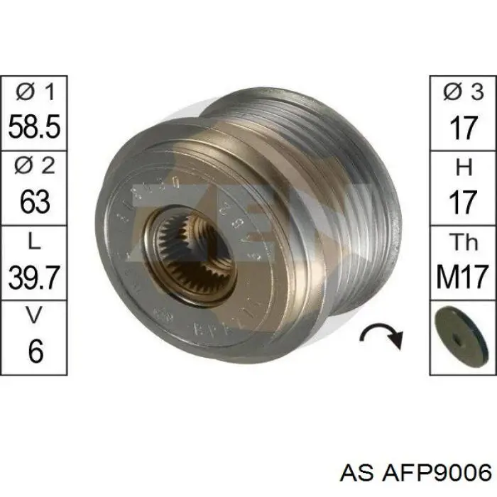 Compre AFP9006 AS/Auto Storm Polia do gerador