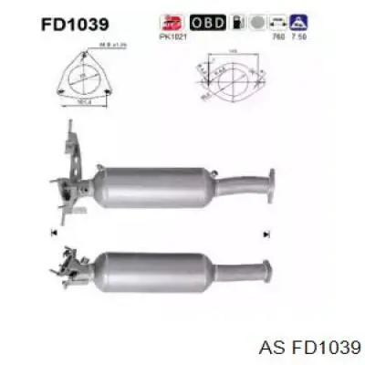 Filtro de partículas do sistema dos gases de escape AS/Auto Storm FD1039Q preço, a partir de 500,26 USD