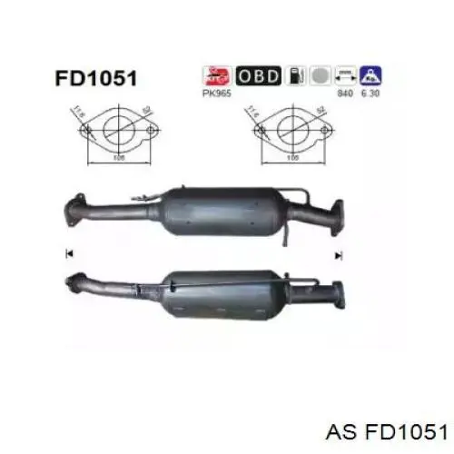 2103896 Ford Filtro de partículas do sistema dos gases de escape