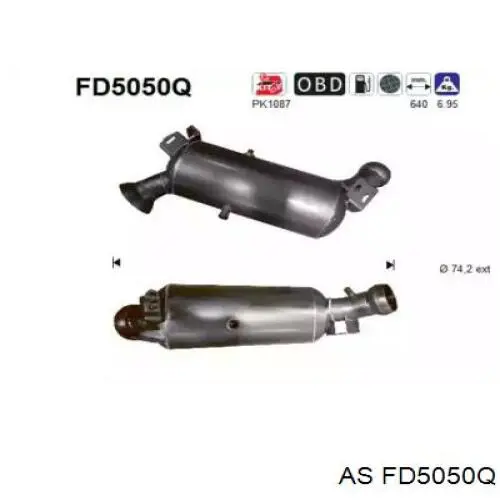 Filtro de partículas do sistema dos gases de escape Bosal 095551 preço, a partir de 470,52 USD