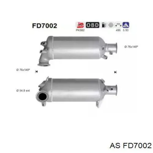 Compre 7H0254700L VAG Filtro de partículas do sistema dos gases de escape