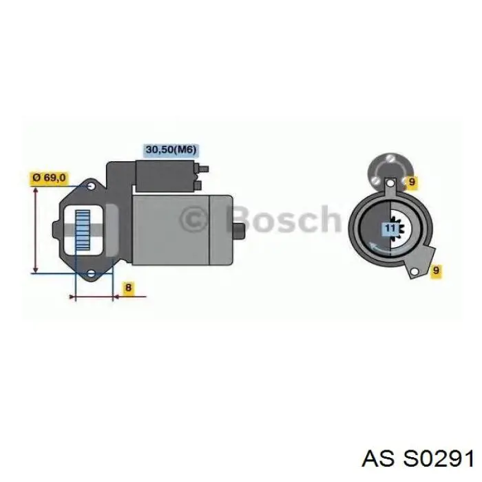 Motor de arranco AS/Auto Storm S0291 preço, a partir de 76,32 USD