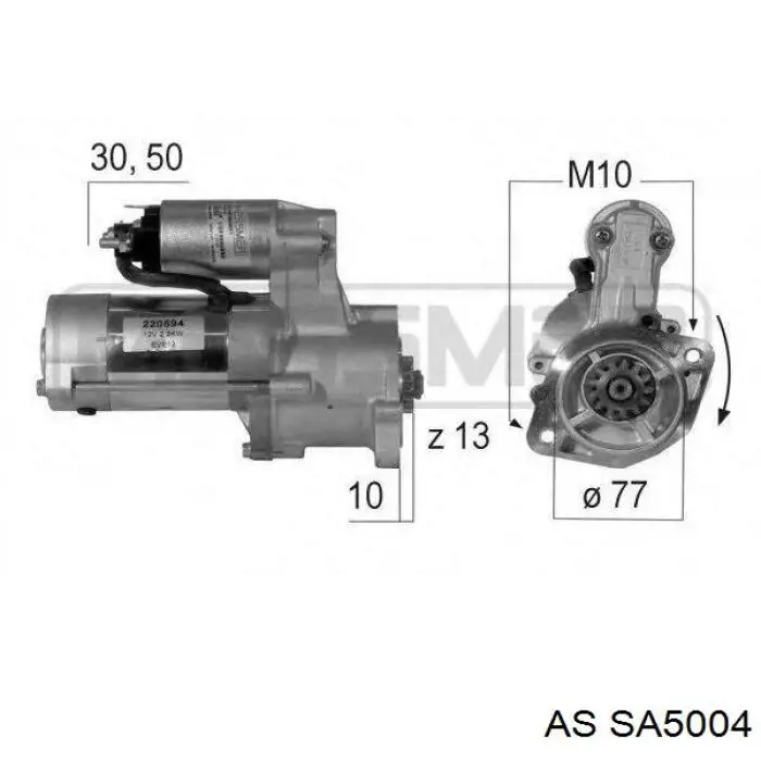 Induzido (rotor) do motor de arranco 71320486 Profit