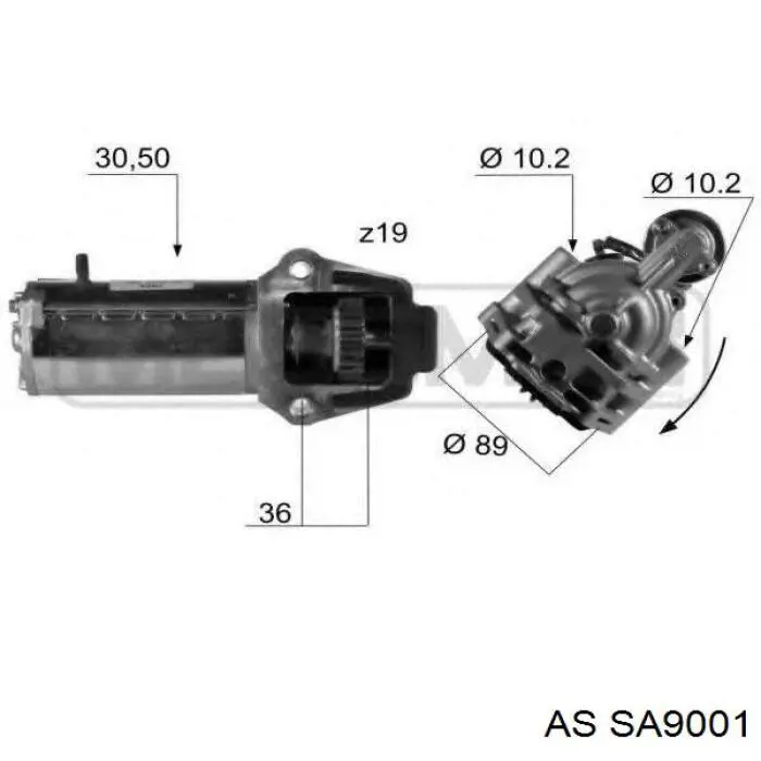 Induzido (rotor) do motor de arranco F032230739 Cargo