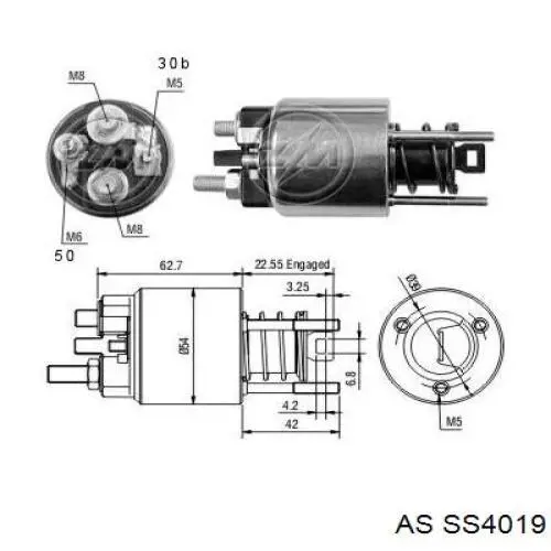 Relê retrator do motor de arranco AS/Auto Storm SS4019 preço, a partir de 35,33 USD