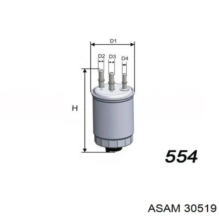 Compre 30519 Asam Filtro de combustível
