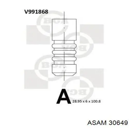 Válvula de escape Asam 30649 preço, a partir de 6,53 USD