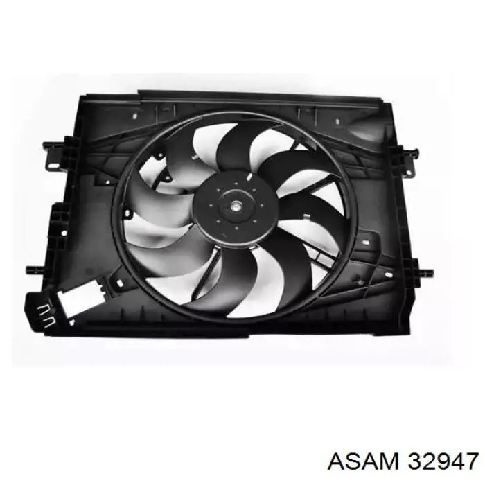 32947 Asam Difusor do radiador de esfriamento, montado com motor e roda de aletas