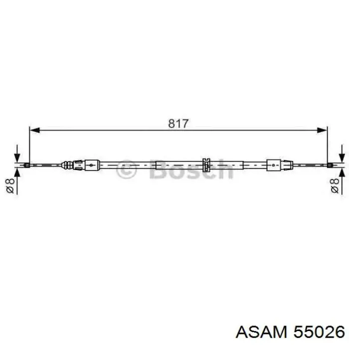 55026 Asam Coxim superior de fixação do radiador