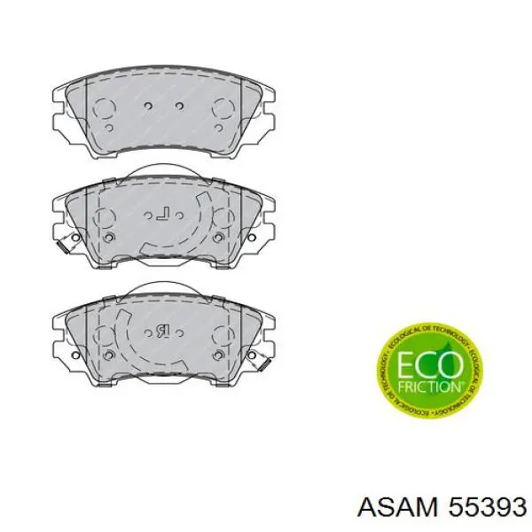 Sapatas do freio dianteiras de disco Asam 55393 preço, a partir de 38,30 USD