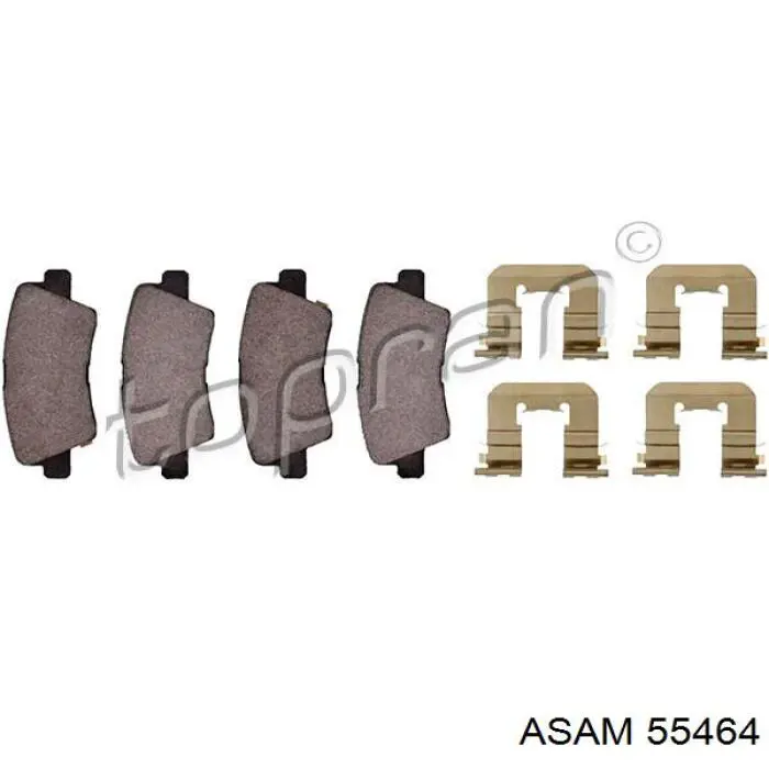 Sapatas do freio traseiras de disco Asam 55464 preço, a partir de 24,32 USD