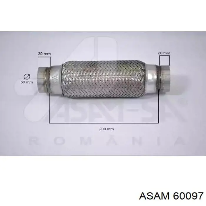 60097 Asam Ondulação do silenciador