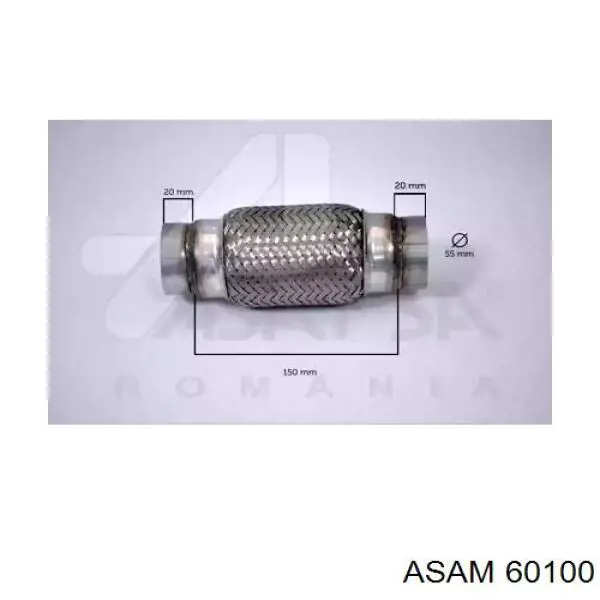 60100 Asam Ondulação do silenciador