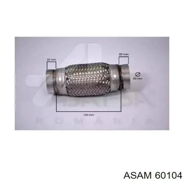 60104 Asam Ondulação do silenciador