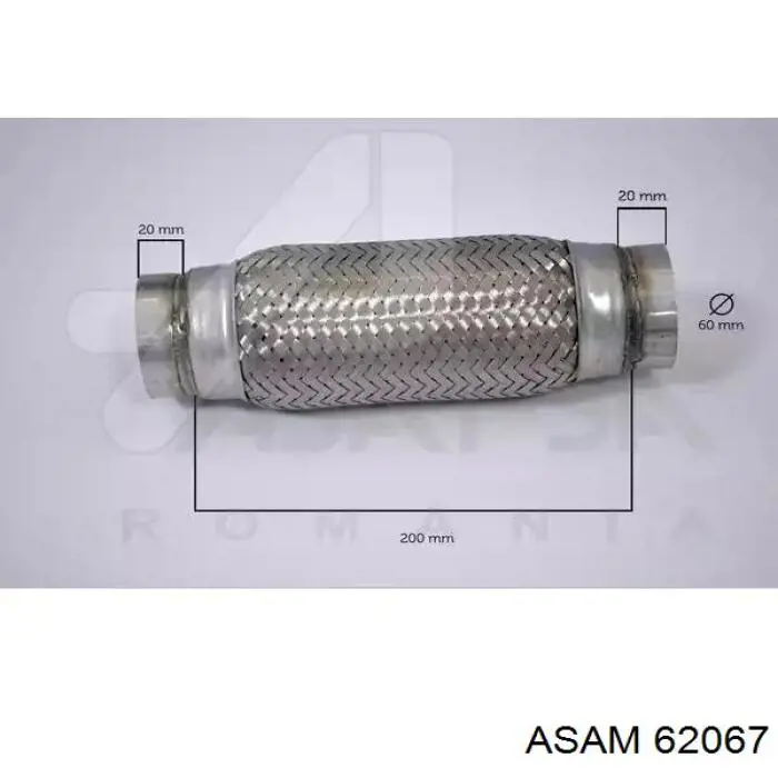 62067 Asam Ondulação do silenciador
