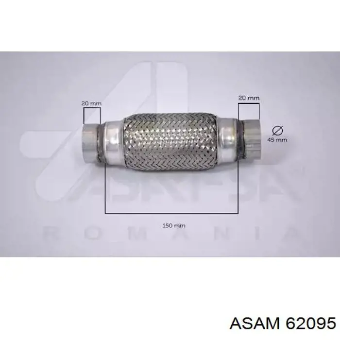 62095 Asam Ondulação do silenciador