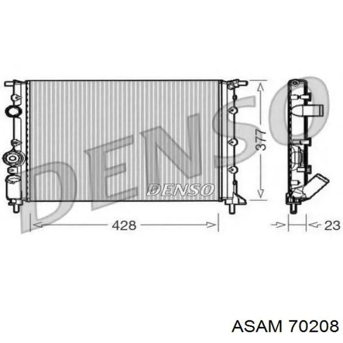 Compre 70208 Asam Radiador de esfriamento de motor