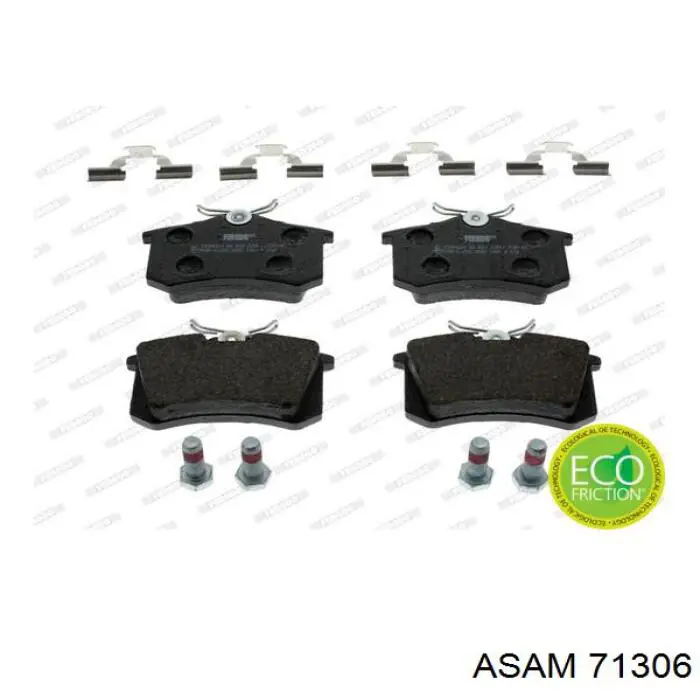 Compre 71306 Asam Sapatas do freio traseiras de disco