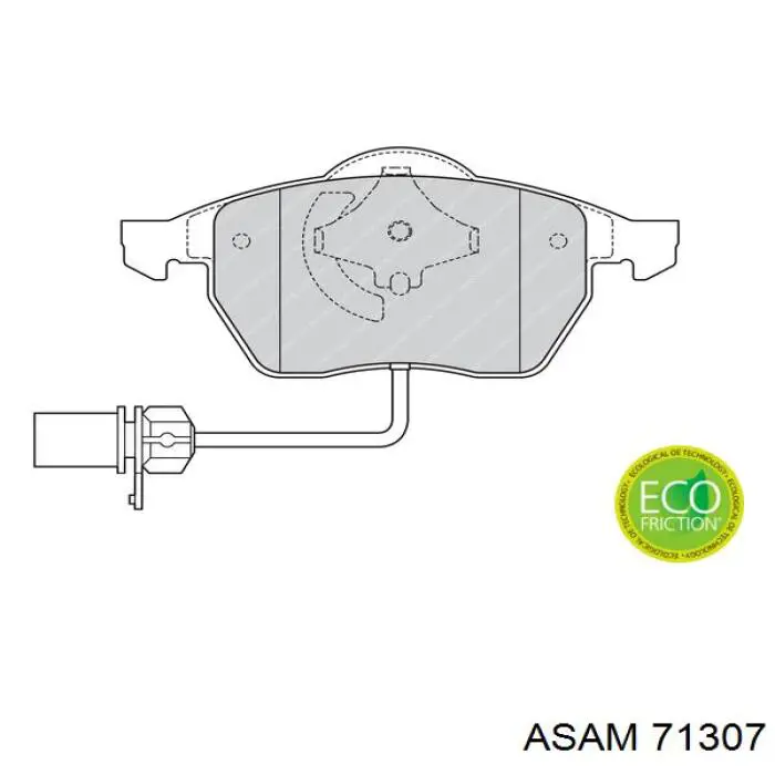 Sapatas do freio dianteiras de disco Asam 71307 preço, a partir de 37,23 USD