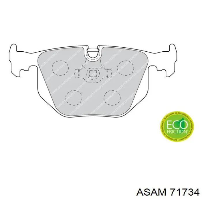 Compre 71734 Asam Sapatas do freio dianteiras de disco