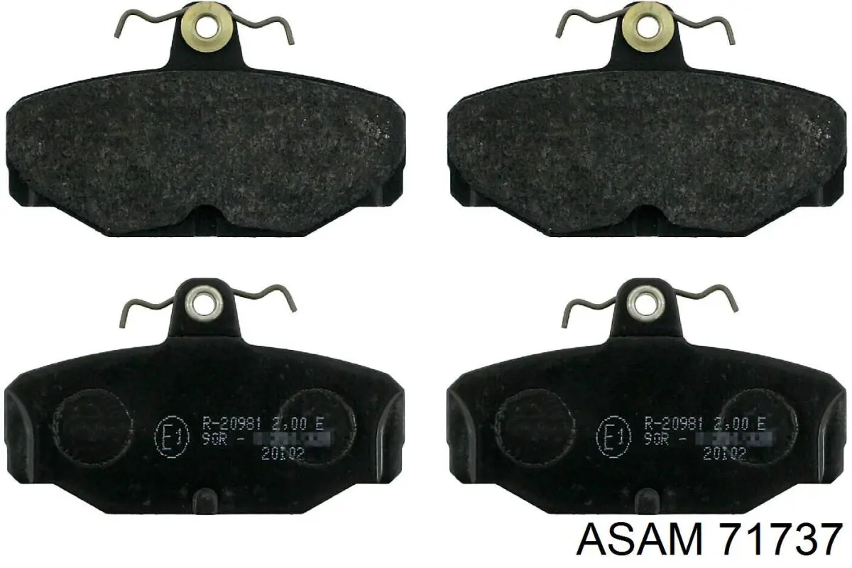 Sapatas do freio dianteiras de disco Asam 71737 preço, a partir de 35,40 USD