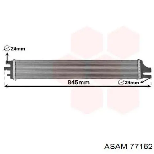 77162 Asam Radiador de esfriamento de motor adicional