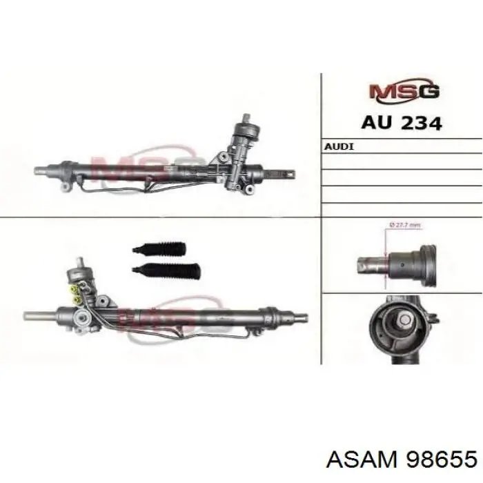 Compre 8E1422054EX VAG Cremalheira da direção