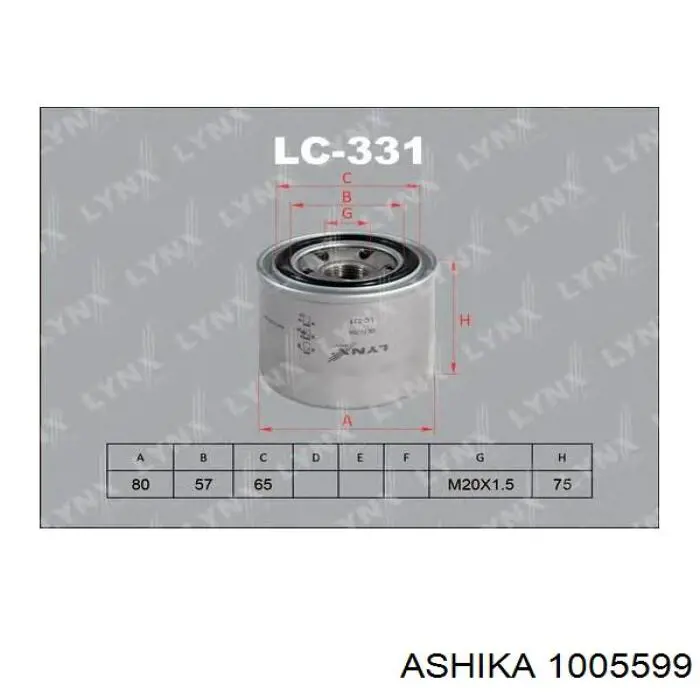 Compre 1005599 Ashika Filtro de óleo