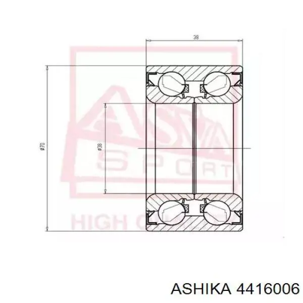 Rolamento de cubo dianteiro Ashika 4416006 preço, a partir de 33,27 USD