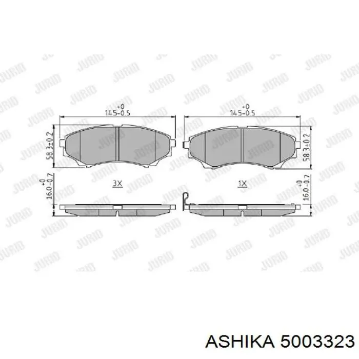 Compre 5003323 Ashika Sapatas do freio dianteiras de disco