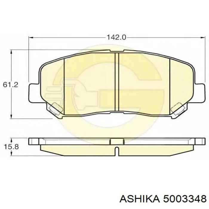 Sapatas do freio dianteiras de disco Ashika 5003348 preço, a partir de 34,97 USD