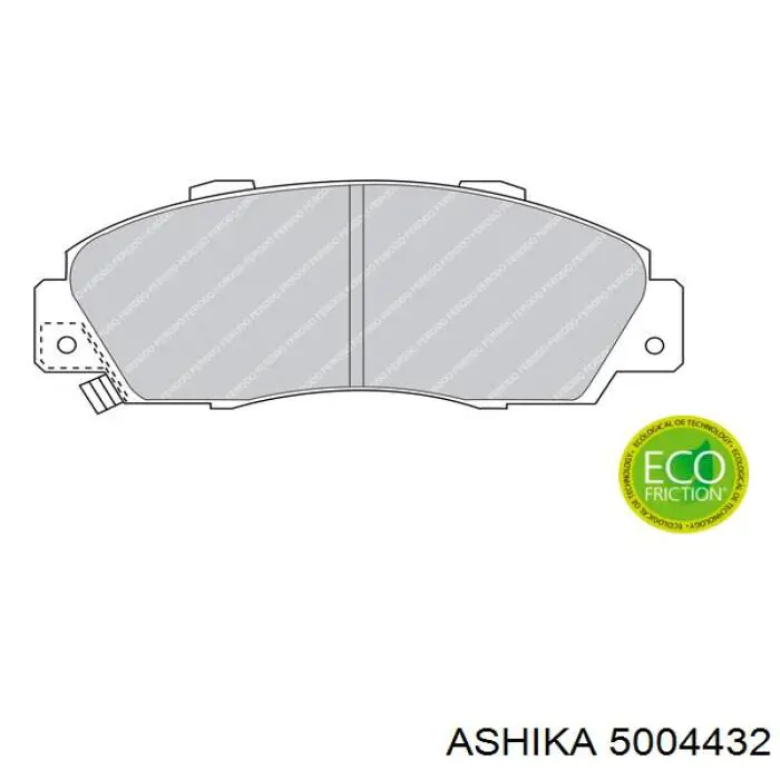 Compre 5004432 Ashika Sapatas do freio dianteiras de disco