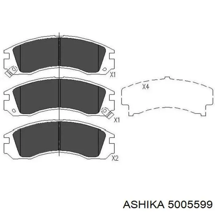 Compre 5005599 Ashika Sapatas do freio dianteiras de disco