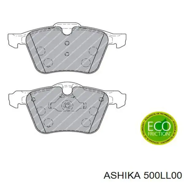 Compre 500LL00 Ashika Sapatas do freio dianteiras de disco