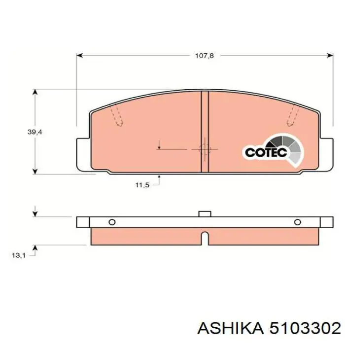 Compre 5103302 Ashika Sapatas do freio traseiras de disco