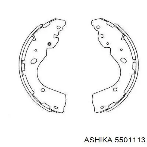Compre 5501113 Ashika Sapatas do freio traseiras de tambor