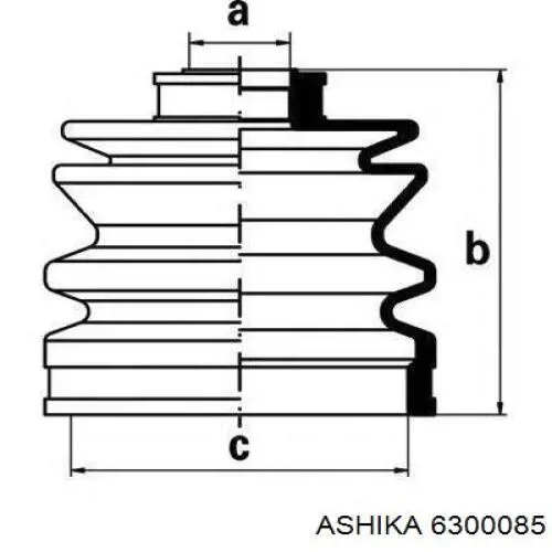 Compre 6300085 Ashika Bota de proteção externa direita de junta homocinética