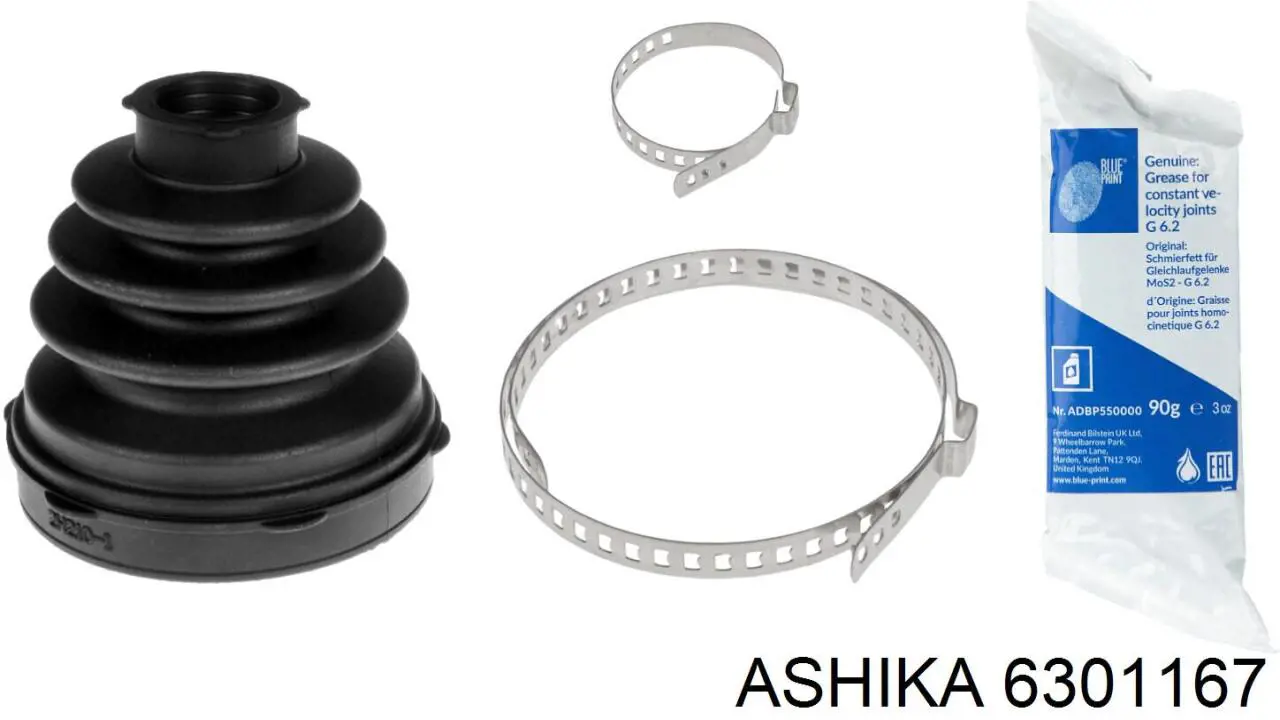 6301167 Ashika Bota de proteção interna de junta homocinética do semieixo dianteiro