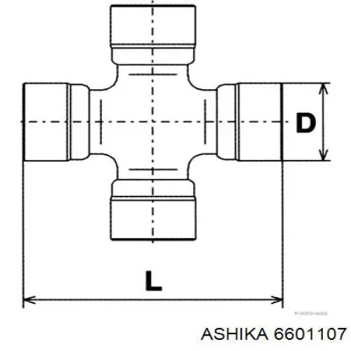 Compre 6601107 Ashika Cruzeta da junta universal dianteira