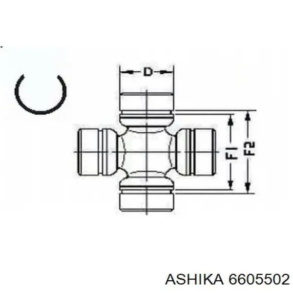 Cruzeta da junta universal traseira Ashika 6605502 preço, a partir de 28,11 USD