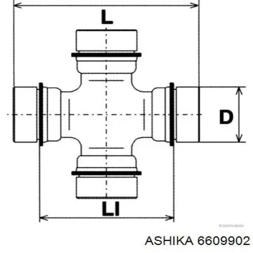 Compre 6609902 Ashika Cruzeta da junta universal dianteira