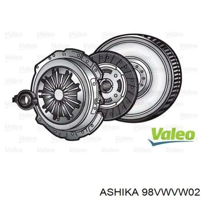 Kit de embraiagem (3 peças) Ashika 98VWVW02 preço, a partir de 409,97 USD
