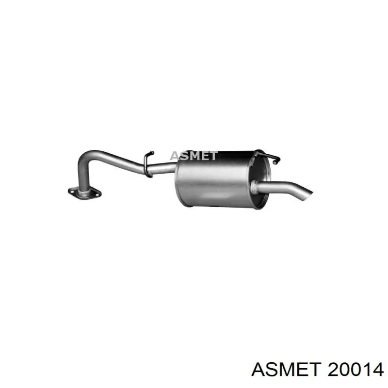 Compre 20014 Asmet Silenciador, parte traseira