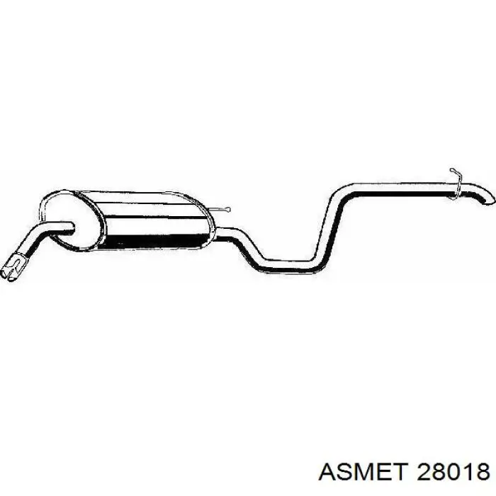 Compre 28018 Asmet Silenciador, parte traseira