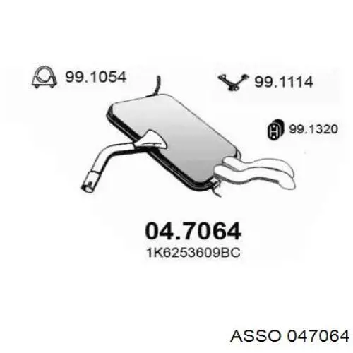 Compre 233123 Bosal Silenciador, parte traseira